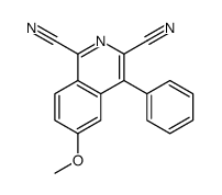 6-methoxy-4-phenylisoquinoline-1,3-dicarbonitrile结构式