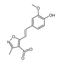 3-methyl-4-nitro-5-[2-(3-methoxy-4-hydroxyphenyl)ethenyl]isoxazole Structure