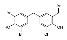2,6-dibromo-2'-bromomethyl-6'-chloro-4,4'-methanediyl-di-phenol Structure