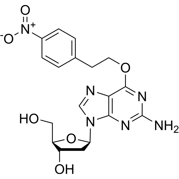 2'-Deoxy-6-O-[2-(4-nitrophenyl)ethyl]guanosine结构式