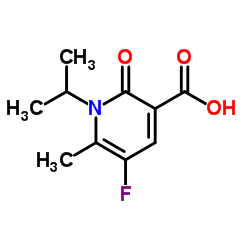 5-Fluoro-1-isopropyl-6-methyl-2-oxo-1,2-dihydro-3-pyridinecarboxylic acid结构式