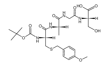 Boc-Cys(MBzl)-Ala-Gly-Ser-OH Structure