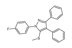 1-(4-氟苯基)-3,4-二苯基-5-甲基硫代-1H-吡唑结构式