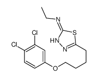 5-[4-(3,4-dichlorophenoxy)butyl]-N-ethyl-1,3,4-thiadiazol-2-amine Structure