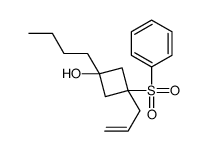 3-(benzenesulfonyl)-1-butyl-3-prop-2-enylcyclobutan-1-ol结构式