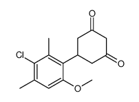 5-(3-chloro-6-methoxy-2,4-dimethylphenyl)cyclohexane-1,3-dione结构式