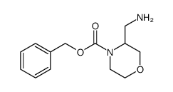 4-Morpholinecarboxylic acid, 3-(aminomethyl)-, phenylmethyl ester Structure