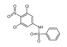 N-(3,5-dichloro-4-nitrophenyl)benzenesulfonamide结构式