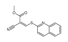 methyl 2-cyano-3-quinolin-2-ylsulfanylprop-2-enoate结构式