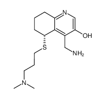 5-((3-(dimethylamino)propyl)thio)-4-(aminomethyl)-3-hydroxyl-5,6,7,8-tetraquinoline Structure