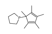 1-(1,2,3,4,5-pentamethylcyclopenta-2,4-dien-1-yl)phospholane结构式