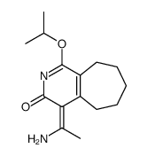 (4Z)-4-(1-aminoethylidene)-1-propan-2-yloxy-6,7,8,9-tetrahydro-5H-cyclohepta[c]pyridin-3-one结构式