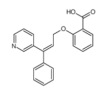 2-(3-phenyl-3-pyridin-3-ylprop-2-enoxy)benzoic acid结构式