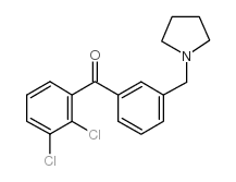 2,3-DICHLORO-3'-PYRROLIDINOMETHYL BENZOPHENONE结构式