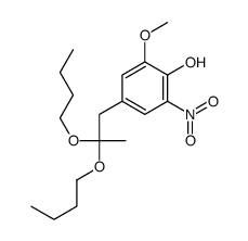 4-(2,2-dibutoxypropyl)-2-methoxy-6-nitrophenol结构式