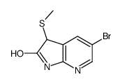 5-Bromo-3-(methylsulfanyl)-1,3-dihydro-2H-pyrrolo[2,3-b]pyridin-2 -one结构式
