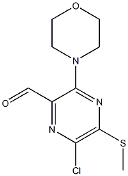 6-chloro-5-(methylthio)-3-(4-morpholinyl)-2-Pyrazinecarboxaldehyde结构式