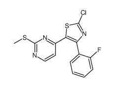 2-chloro-4-(2-fluorophenyl)-5-(2-methylsulfanylpyrimidin-4-yl)-1,3-thiazole Structure