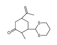 (5S)-3-(1,3-dithian-2-yl)-2-methyl-5-prop-1-en-2-ylcyclohexan-1-one Structure