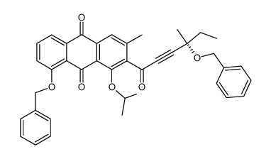 8-Benzyloxy-2-((R)-4-benzyloxy-4-methyl-hex-2-ynoyl)-1-isopropoxy-3-methyl-anthraquinone Structure