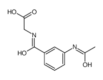 2-[(3-acetamidobenzoyl)amino]acetic acid Structure