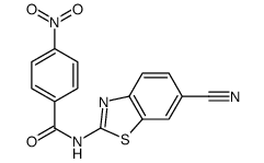 N-(6-cyano-1,3-benzothiazol-2-yl)-4-nitrobenzamide结构式