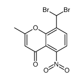 8-(dibromomethyl)-2-methyl-5-nitrochromen-4-one Structure