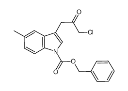 benzyl 3-(3-chloro-2-oxopropyl)-5-methyl-1H-indole-1-carboxylate结构式