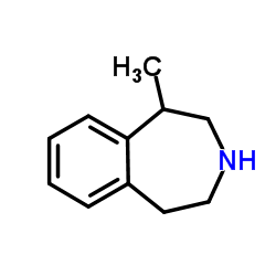 1-Methyl-2,3,4,5-tetrahydro-1H-3-benzazepine Structure