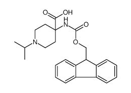 4-Piperidinecarboxylic acid, 4-[[(9H-fluoren-9-ylmethoxy)carbonyl]amino]-1-(1-methylethyl) Structure