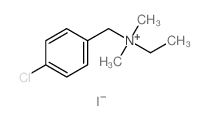 (4-chlorophenyl)methyl-ethyl-dimethyl-azanium结构式