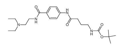 tert-butyl 4-(4-(2-(diethylamino)ethylcarbamoyl)phenylaminooxy)-4-oxobutylcarbamate Structure