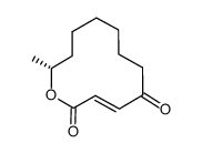 (+)-(12R)-12-methyloxacyclododec-3E-ene-2,5-dione结构式