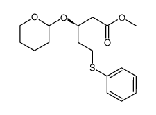 methyl (S)-5-phenylthio-3-tetrahydropyranyloxypentanoate Structure