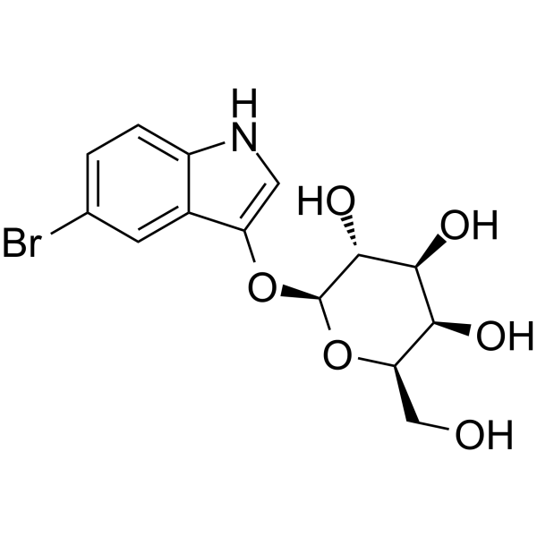 5-溴-3-吲哚基-β-D-半乳糖皮蒽 [用于生化研究]结构式