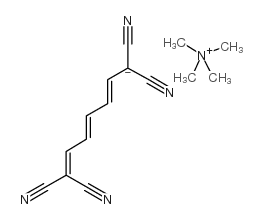1,3,5-heptatriene-1,1,7,7-tetracarbonitrile, ion(1-), n,n,n-trimethylmethanaminium结构式