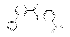 N-(4-methyl-3-nitrophenyl)-2-(2-thienyl)isonicotinamide结构式