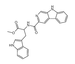 2-[(9H-β-Carboline-3-carbonyl)-amino]-3-(1H-indol-3-yl)-propionic acid methyl ester结构式