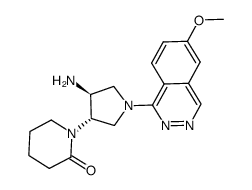 1-((3S,4S)-4-amino-1-(6-methoxyphthalazin-1-yl)pyrrolidin-3-yl)piperidin-2-one Structure