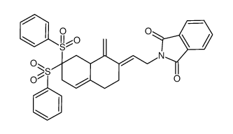 7-methylene-8-(2'-N-phthalimidoeth-1'(E)-ylidene)-4,4-bis(phenylsulfonyl)bicyclo[4.4.0]decene结构式