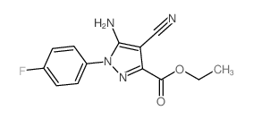 Ethyl 5-amino-4-cyano-1-(4-fluorophenyl)-1H-pyrazole-3-carboxylate structure