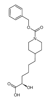 4-((R)-5-Carboxy-5-hydroxy-pentyl)-piperidine-1-carboxylic acid benzyl ester Structure