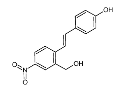 4-{(E)-2-[2-(hydroxymethyl)-4-nitrophenyl]vinyl}phenol结构式