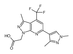 [6-(1,3-Dimethyl-1H-pyrazol-4-yl)-3-methyl-4-(trifluoromethyl)-1H-pyrazolo[3,4-b]pyridin-1-yl]acetic acid图片