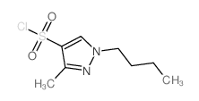 1-丁基-3-甲基-1H-吡唑-4-磺酰氯结构式