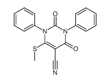 6-Methylsulfanyl-2,4-dioxo-1,3-diphenyl-1,2,3,4-tetrahydro-pyrimidine-5-carbonitrile结构式