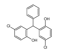 PHENYL-BIS(2-HYDROXY-5-CHLOROPHENYL)METHANE结构式
