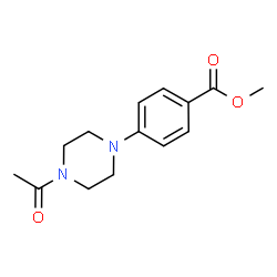 methyl 4-(4-acetylpiperazin-1-yl)benzoate结构式