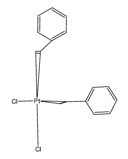 cis-dichlorobis(η(2)styrene)platinum(II) Structure