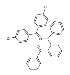 (2-(((bis(4-chlorophenyl)methylene)amino)(phenyl)methyl)phenyl)(phenyl)methanone Structure